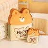 Cartoon Cute Toast Bread Bear Doll Plush Toy Doll Girl Sleeping Pillow Sofa Cushion Pillow