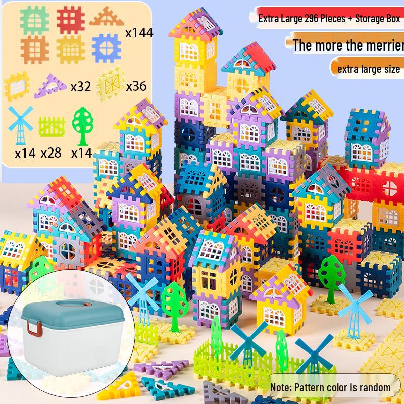 

Детский набор больших строительных блоков: Живописный дом с окнами и деревьями