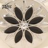 Fashion Scarf Jewelry Retro Flower Ring, Elegant Rhinestone Clip, Accessory Decorative Holder Slide for Women Neckerchiefs Shirts Shawls Clip
