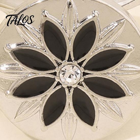 Fashion Scarf Jewelry Retro Flower Ring, Elegant Rhinestone Clip, Accessory Decorative Holder Slide for Women Neckerchiefs Shirts Shawls Clip