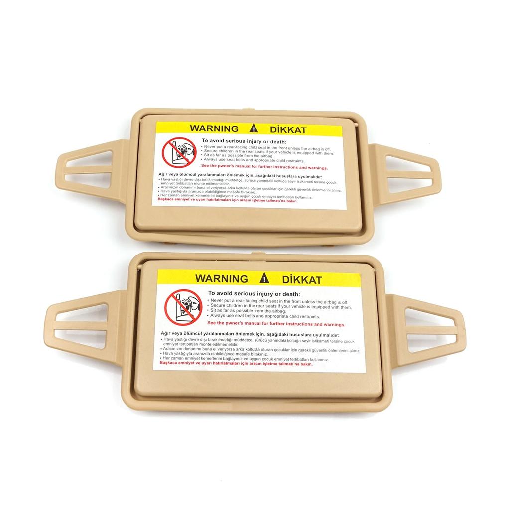 EDP545-1 2 PCS Visera Parasol Maquillaje Cosmético Cubierta de Espejo y Espejo Color MARRÓN Para Mercedes W210 W211 2108102510 2118100410