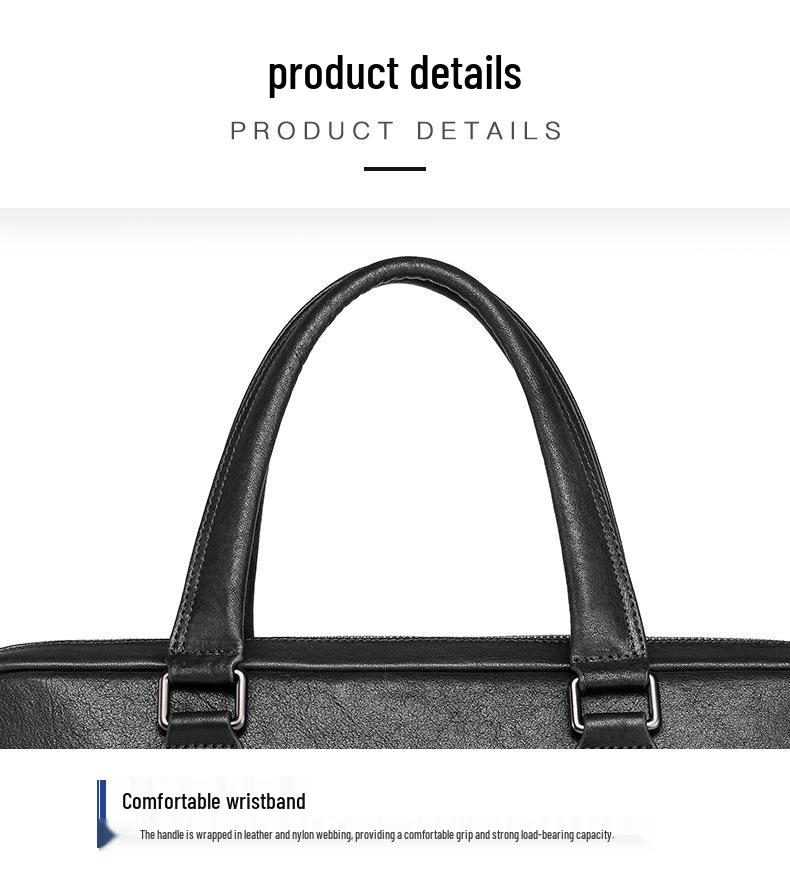 Men's Genuine Leather Fashion Briefcase Handbag