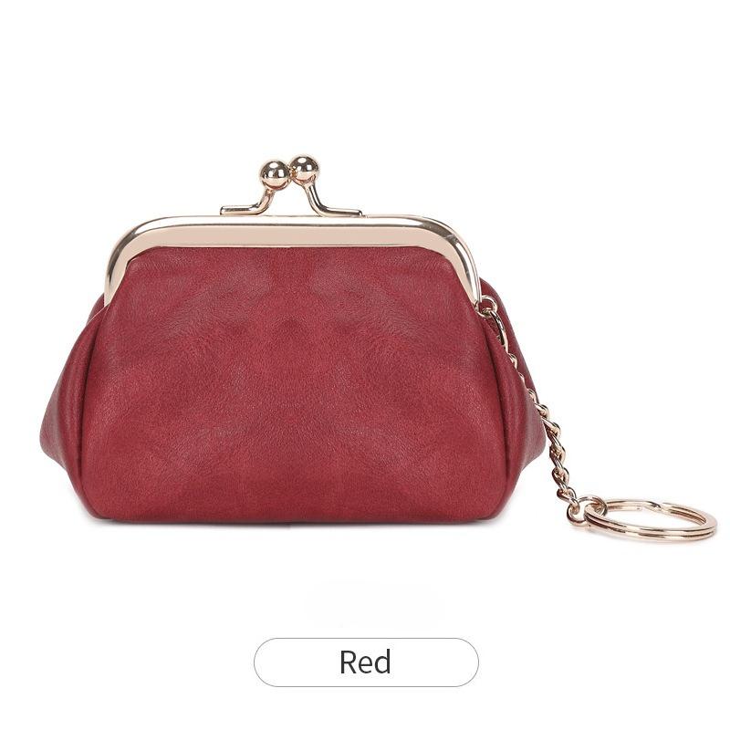 Frauen Neue Retro Geldbörse Damen Geld Schlüssel Kopfhörer Brieftasche Schnalle Candy Farbe Mädchen Münze Lagerung Taschen Beutel