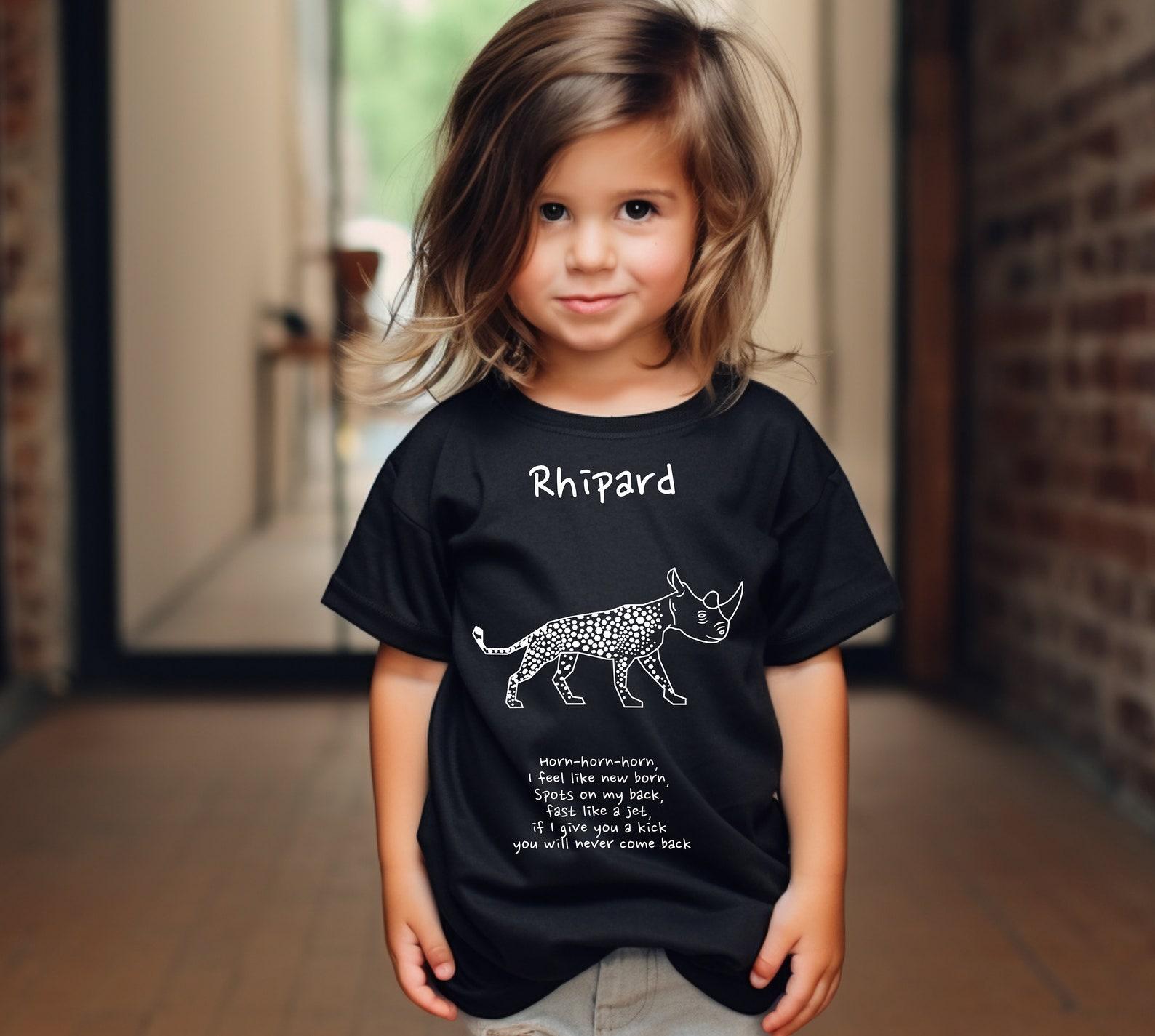 Rhipard Toddler T-Shirt Mystical Creature Rhino Leopard Mix 4XL