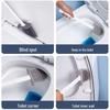 Wall-Mounted 2-in-1 Long-Handled Toilet Brush Set with No Dead Angle Design