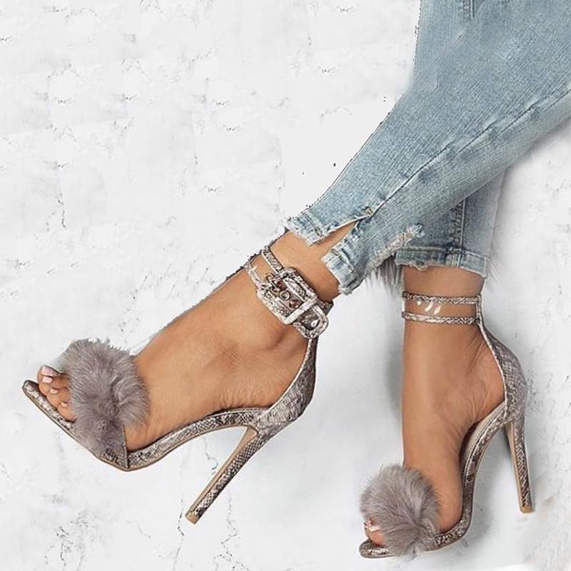 Sandalias de mujer Tacones altos Calzado Piel Correa de tobillo Sandalias  Gladiador Boda Femenina Zapatos Sexy comprar a buen precio — entrega  gratuita, reseñas reales con fotos — Joom