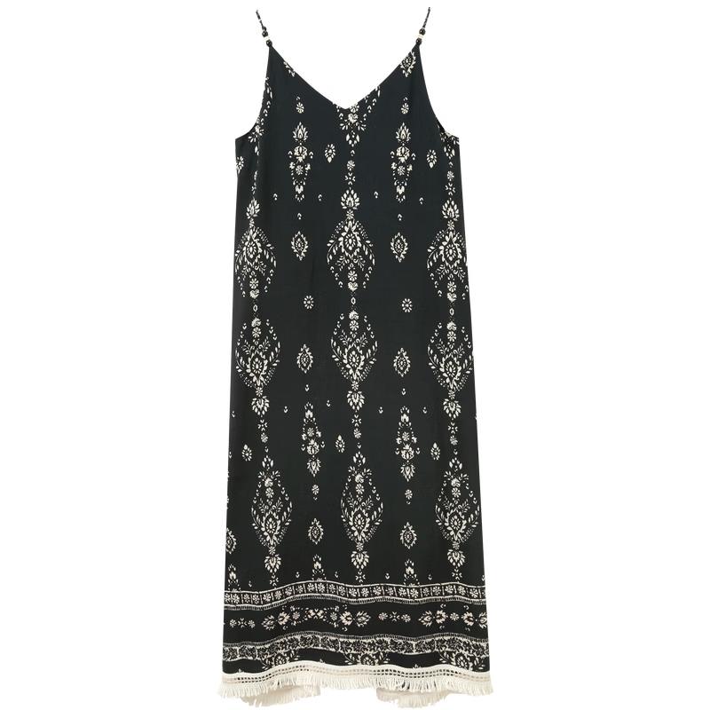 Bohemian Floral Print V-Neck Maxi Dress XL