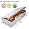 Stainless Steel Smoker Box Professional Rectangle Smoky Stainless Steel Smoker Box for Wood Chips BBQ Grilling