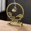 Retro Alloy Coil Incense Burner, Antique Cloud & Deer Censer, Aromatherapy Fragrance Holder Home Teahouse Decor