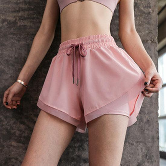 Women's Quick-Dry Running Yoga Shorts - Lightweight, Loose Fit, Anti-Exposure Fitness Shorts for Spring/Summer