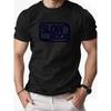 Men's T Shirt Slowrockk Pattern Printed Summer Fashion Leisure Breathable Men Round Neck T-shirt High Quality Men's Clothing