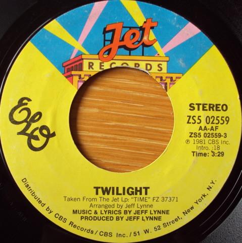 

7inch Record ELO Twilight Julie Dont Live Here ZS502559 JET 1981 US Rock Used