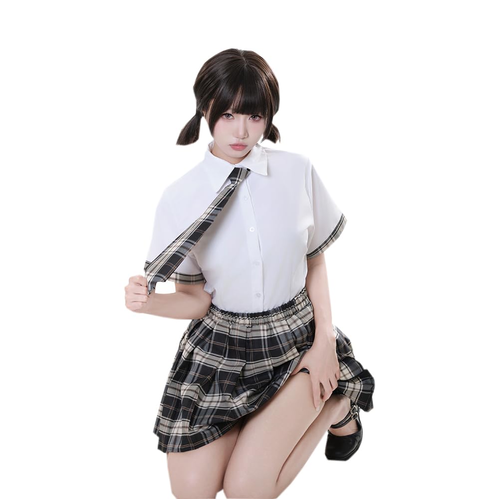 SHLYMP Sailor Suit Sexy Cosplay Erotic Extreme Naughty Sexy Underwear Lingerie Short Sleeve Navy Style JK Uniform Temptation High School Girl High