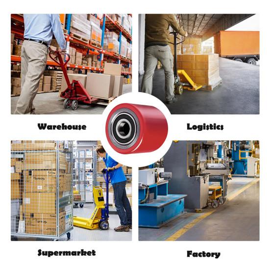 Roulettes de chariot Capacité de charge 500 kg Universelles Installation simple Roues à roulements à billes Transpalette