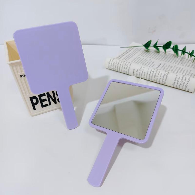 Portable High-Definition Handheld Cosmetic Mirror - Customizable Plastic Makeup Mirror Gift