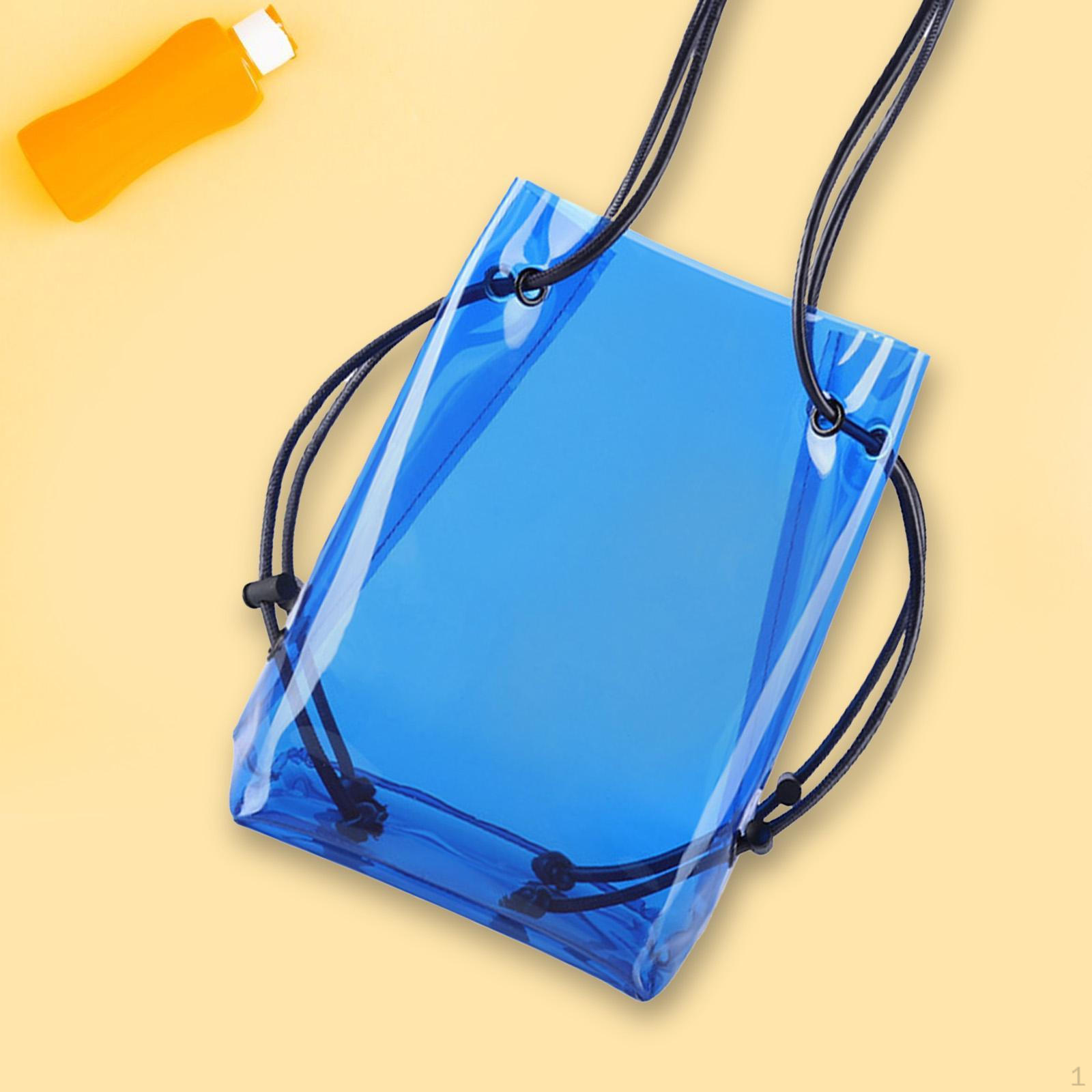 

Сумка через плечо из ПВХ, пляжная, большая, портативная, повседневная, многоцелевая, для косметических принадлежностей синий