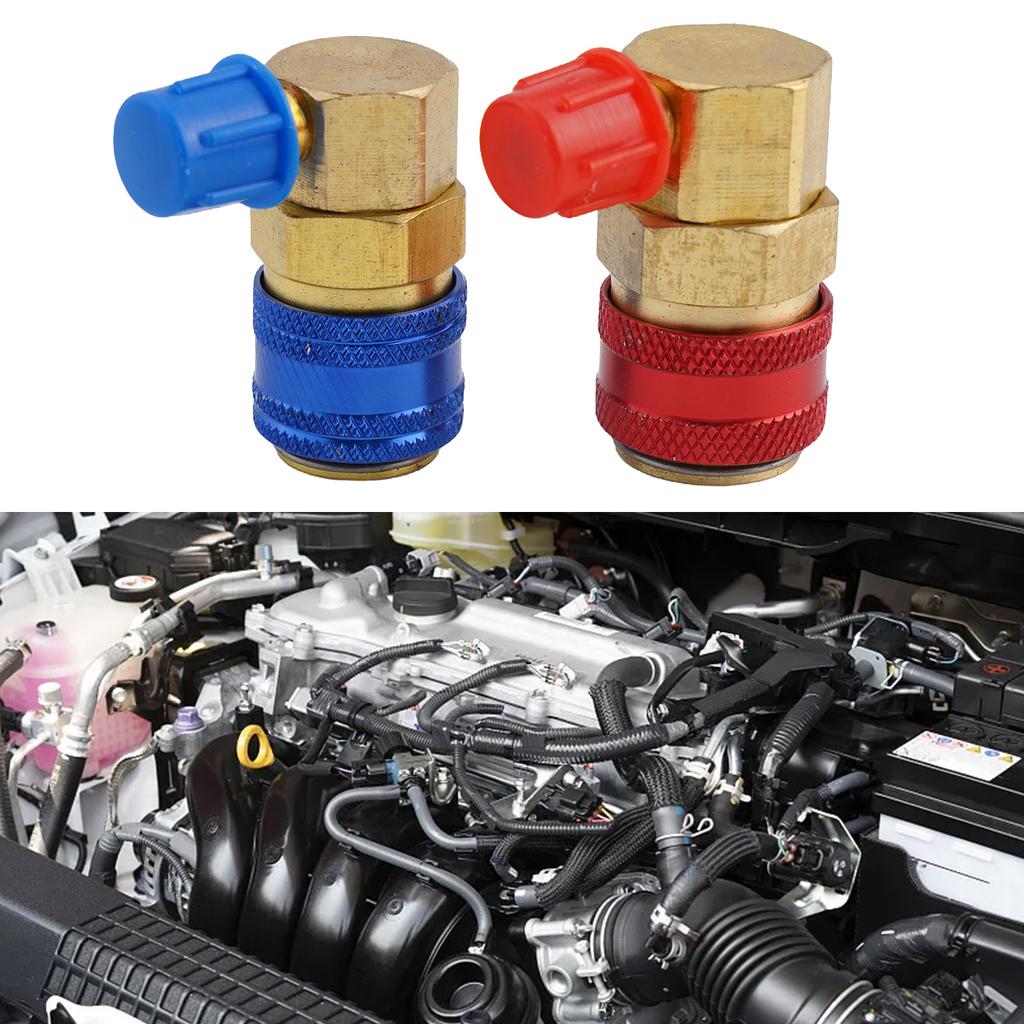 Adapter Coupler Quick Connector HVAC Maintenance 90-degree Design Adjustable Alloy Color Coded Easy To Connect