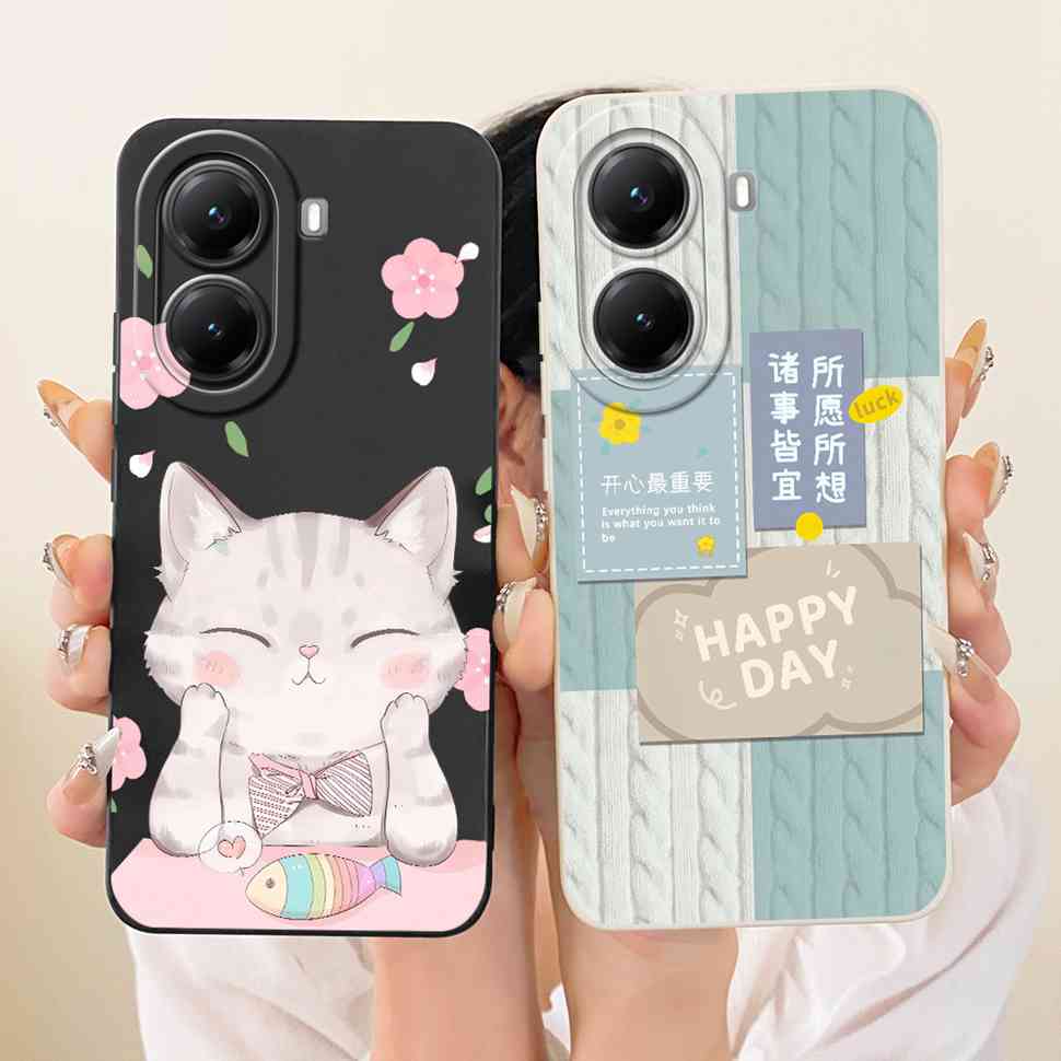 6.67" For Poco X7 Pro 5G Case Luxury Cat Fish Pattern Cover for Xiaomi Poco X 7 Pro X7Pro Clear View Silicon Soft Case