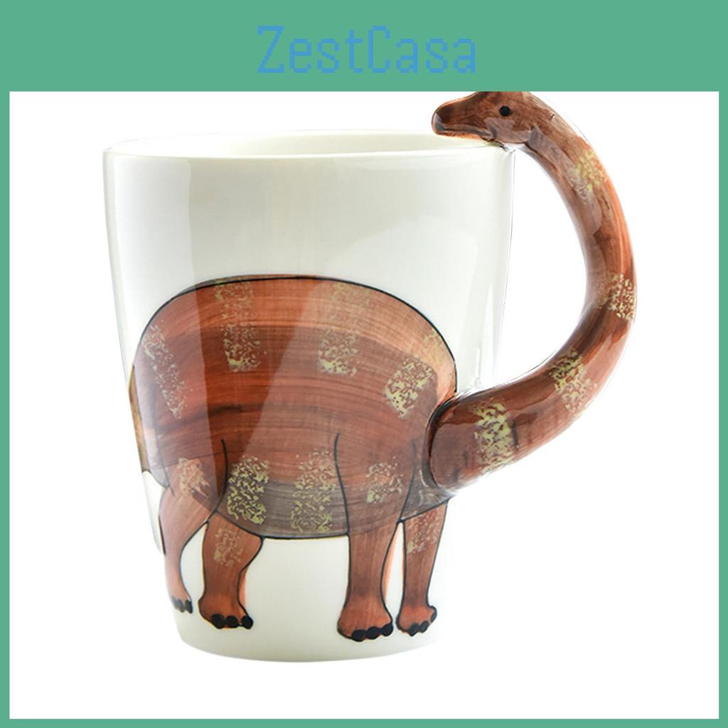 Tasse Dinosaurier Süß 400ml Geformtes Tier Keramiktasse Bürotasse Frühstückstasse