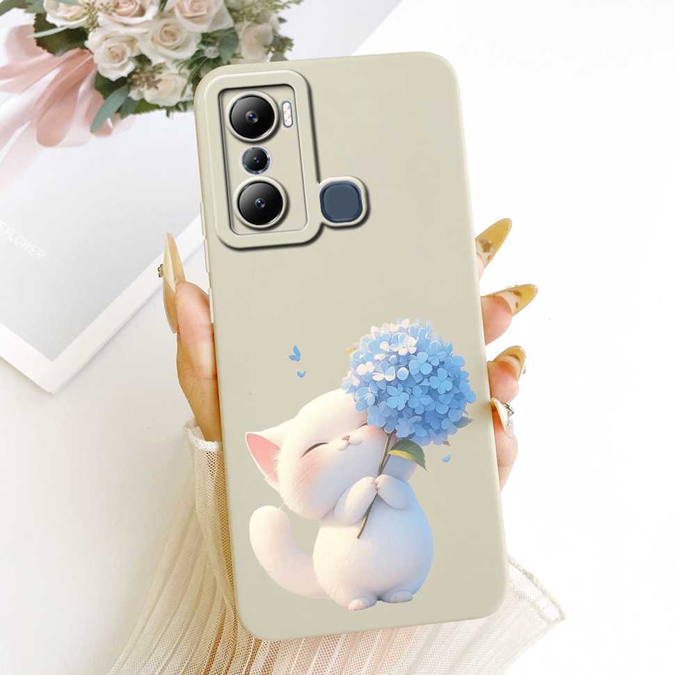 Für Infinix Hot 20i X665C X665E Hüllen Blume Schmetterling Silikon Weiche Abdeckung Für Infinix Hot 20i Hot20i Handy Rückseite Hülle