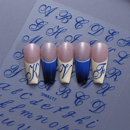 Yousheng English Letter Nail Art Stickers Self-adhesive DIY Alphabet Manicure Decoration Decals Women Nail Accessories for Home