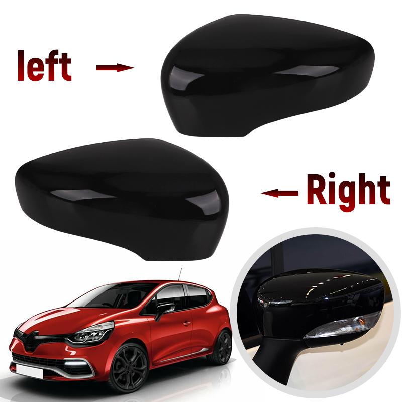 Glossy black /White Rearview Mirror Cover Shell For Renault Clio 4 Mk4 / Zoe / Captur 2012 2013- Door Wing Mirror Case