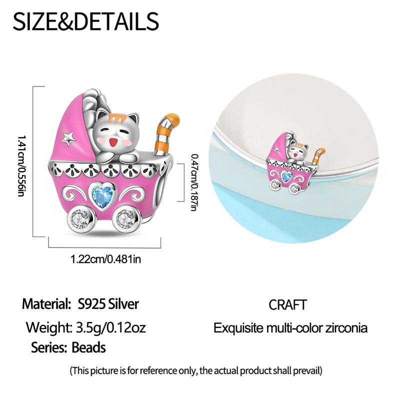 Charm Bead Charms Bead Copper Bicycle Flower Stroller Pendants Compatible With Bangle Bracelets Necklaces Do It Yourself Jewellery