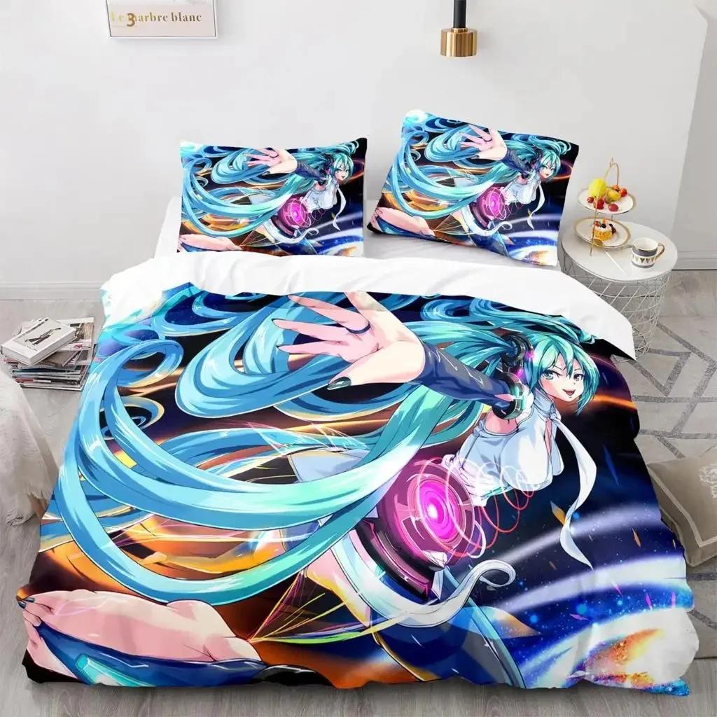 3D Anime Beautiful Girl In The Future Bedding Set Single Twin Full Queen King Size Bed Set Aldult Kid Bedroom Duvet cover Sets