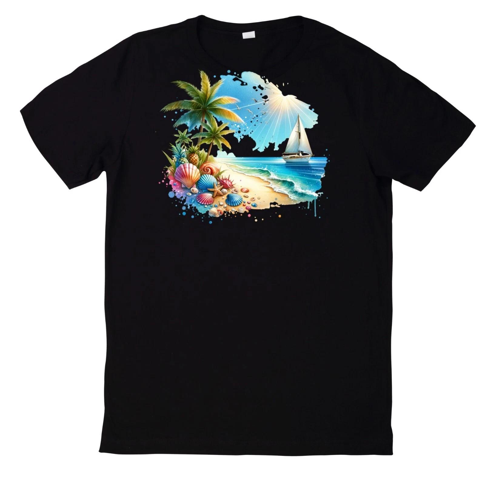T-Shirt Sommer am Strand Motiv Baumwolle XXXXL