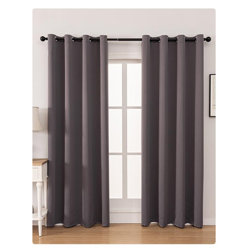 High Density Fabric 100% Blackout Curtains Thermal Insulated Sunproof Drapes with Grommet Top Bedroom Living Room Decor