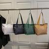 Tote Bag: Fashionable and Trendy Dog Tooth Bag, Fish Scale Design, Single-shoulder Women's Handbag