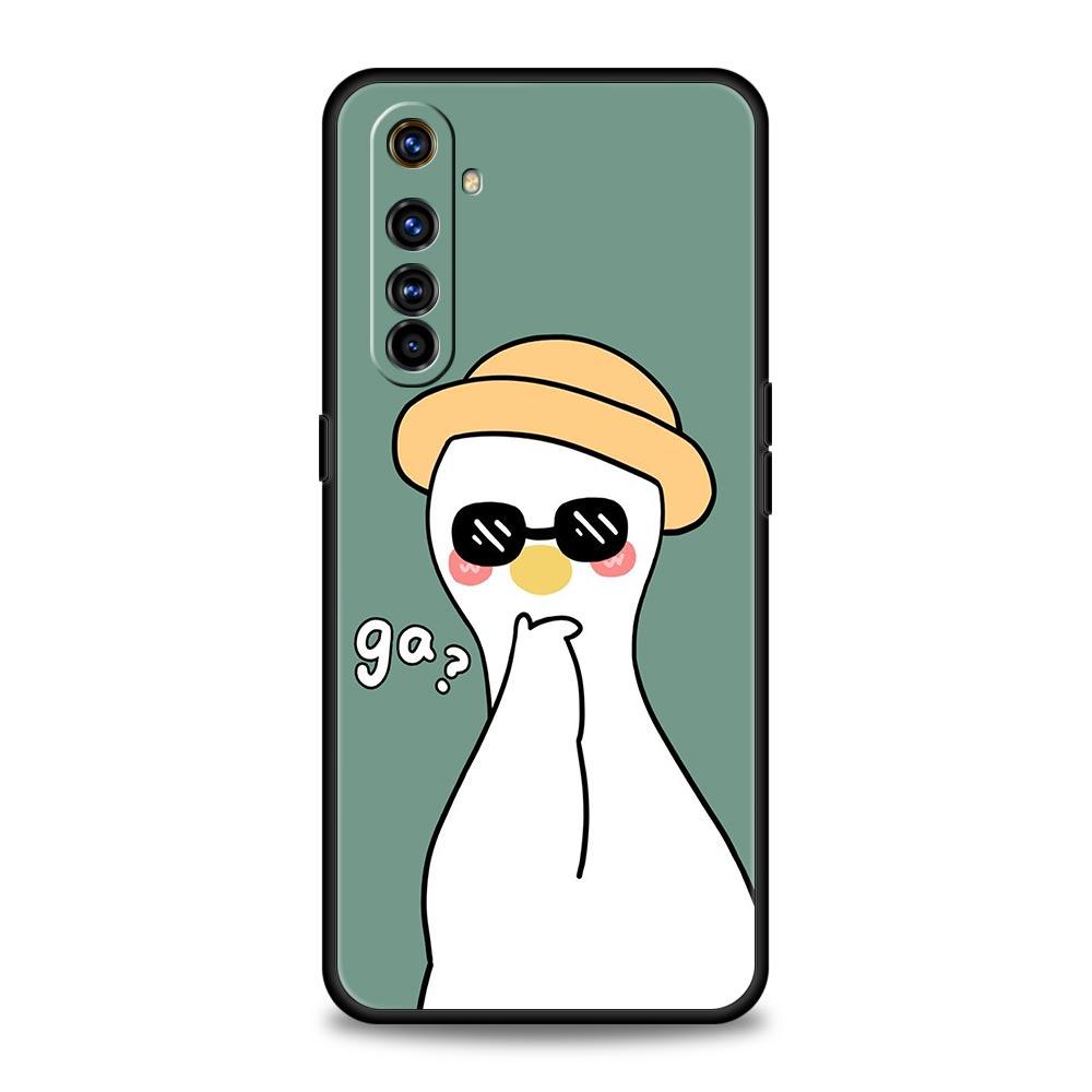 Phone Case For Realme 12 11 10 9 8 5G 7 6 GT5 GT3 GT2 Pro Plus C21 C11 C25 C35 For Realme GT Neo 2 3 3T 5 Cover Duck Art