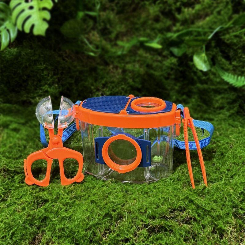 Kids' Outdoor Adventure Insect Observation Kit with Magnifying Glass, Butterfly Net, and Exploration Tools