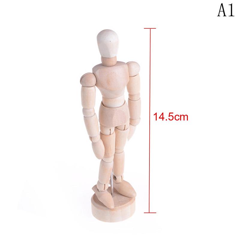 Dřevěná lidská figurína manekýn skica model umění unisex model