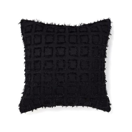 Francfranc JQ Square Cushion Cover 45cm x 45cm Black (062)