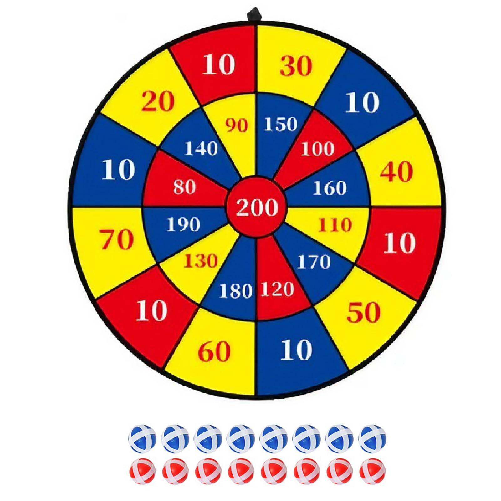 

Boono Dart Ball Target Dart Velcro Ball Dart Toy, Game, Board, Plaything, (74cm Board)