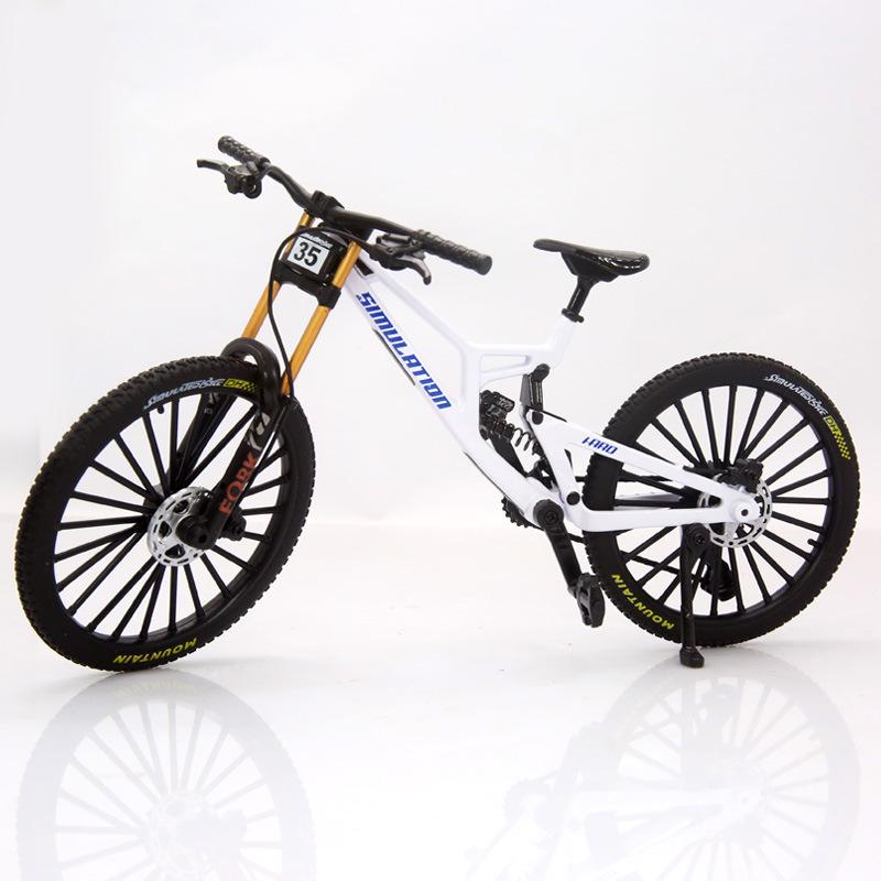Cross Alloy Bicycle Model - Double Shock Mountain Bike Toy with Variable Speed & Front/Rear Absorbers - Ornament Gift