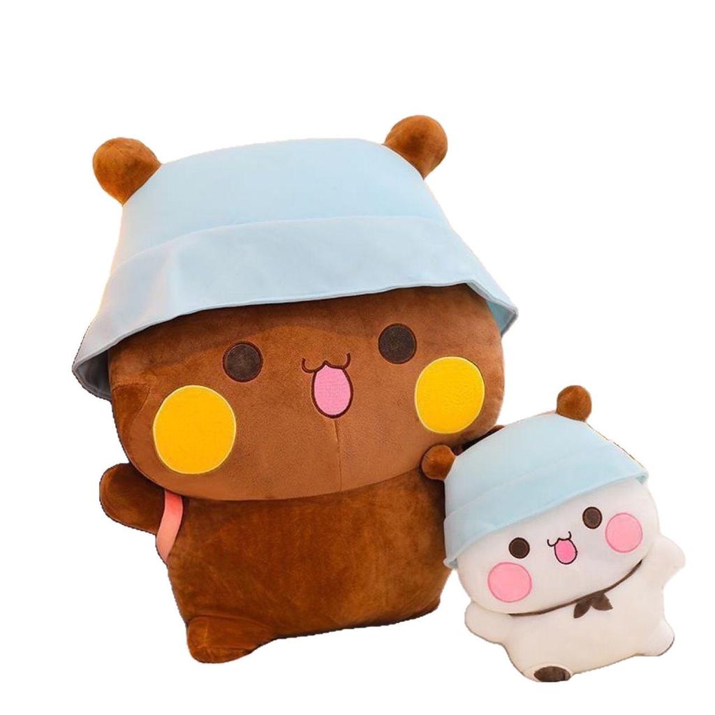 Cute Panda Plush Doll - Bedside Toy & Cartoon Couple Gift for Girls' Birthdays