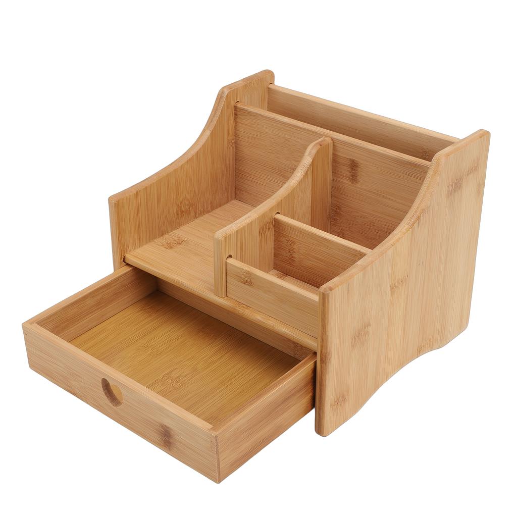 Desk Organizer Multifunctional Tabletop Storage Box with Drawer for Office Home Decor