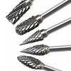 10pcs Tungsten Carbide Burr Set Compatible with 3mm Shank Diameter Die Grinder Rotary Tool Rasp Bits Accessories