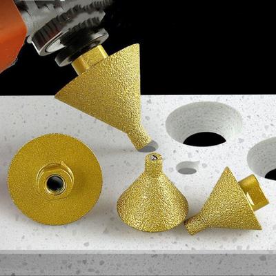 1 pc M10 חוט יהלום שיפוע שיוף חור מקדחה רימינג קונוס גלגל שחיקה פולני לאריחי פורצלן שיש