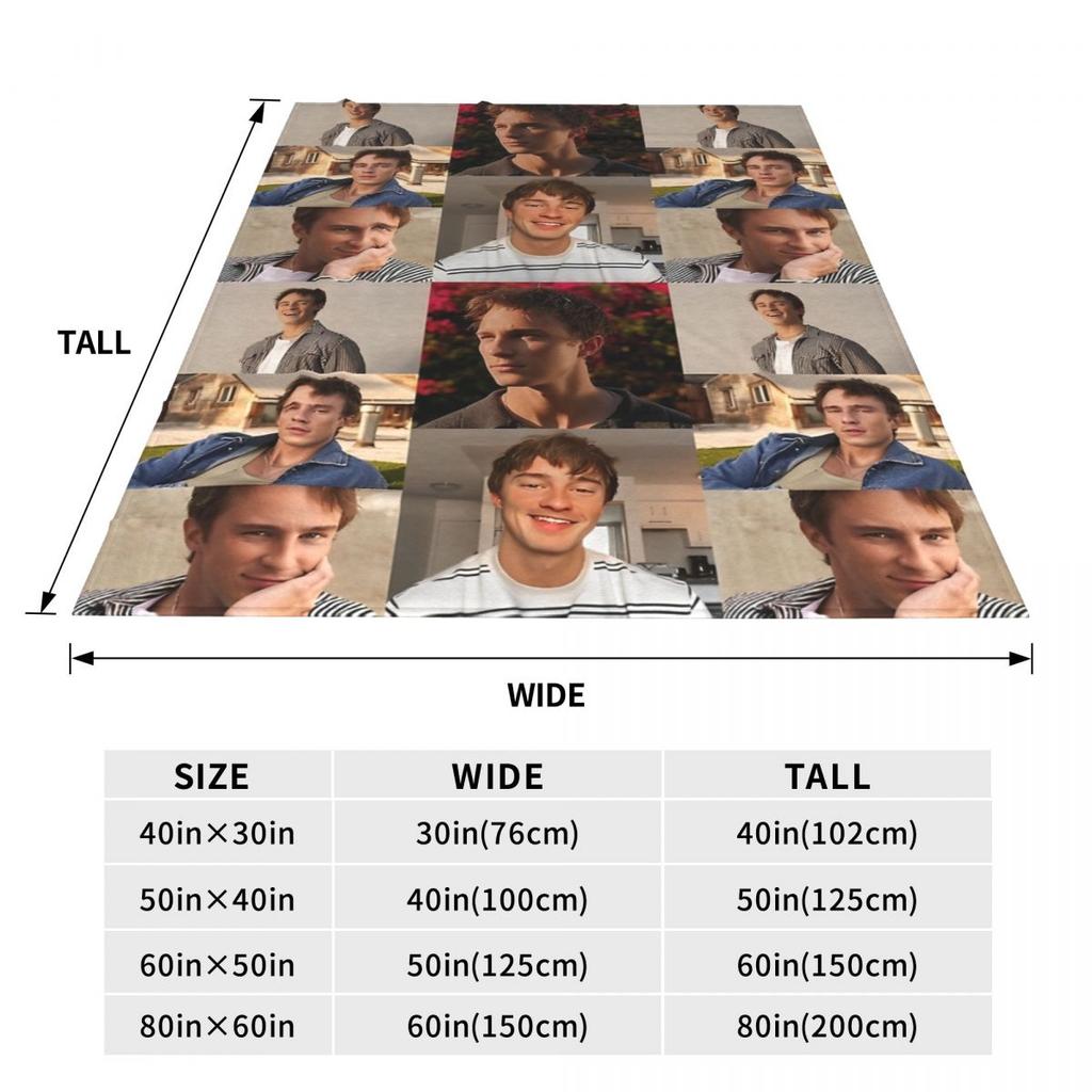 Drew Starkey Blanket Velvet Summer Air Conditioning Multi-function Super Warm Throw Blankets for Bed Travel Bedspreads