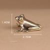 Brass Small Frog Miniatures Figurines Vintage Handmade Copper Animal Toad Desktop Ornaments Home Decoration Crafts Tea Pet Decor