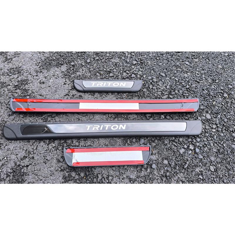 Car For Mitsubishi Triton  2024 2025 Accessories Door Sill Threshold Protector Trim Auto Scuff Plate Pedal Styling Stickers
