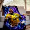 Coperta per Celebrazioni Neymar Coperta in Flanella da Esterno per Campeggio, Escursionismo, Feste in Giardino, Essenziale per Picnic, regalo per famiglia e amici