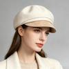 Autumn and Winter Light Luxury Handmade Diamond Chain Wool Cap Women's Versatile Fashion Newsboy Hat Trendy and Warm Felt Hat