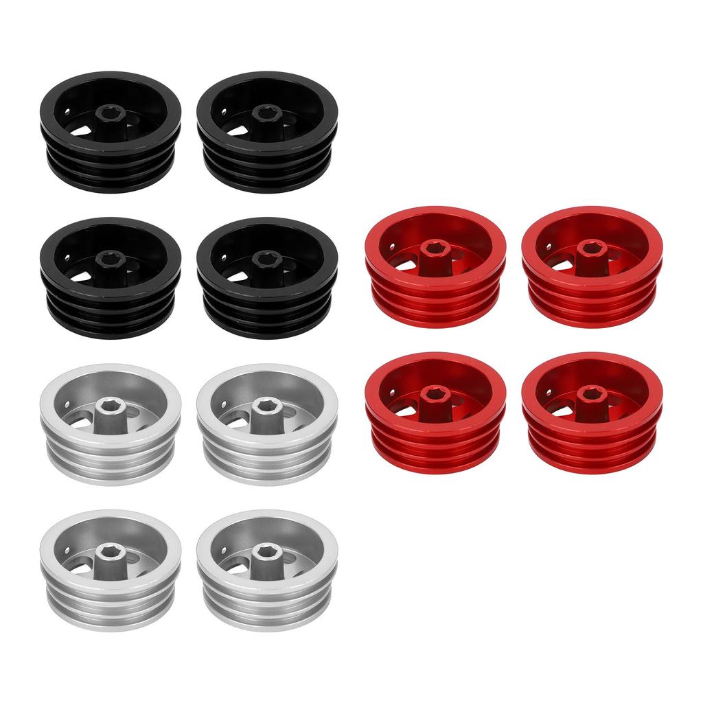 4Pcs RC Car Wheel Rim Aluminum Alloy Sturdy Structure Stylish Look Wheels Hub Rim for MN82 RC Car