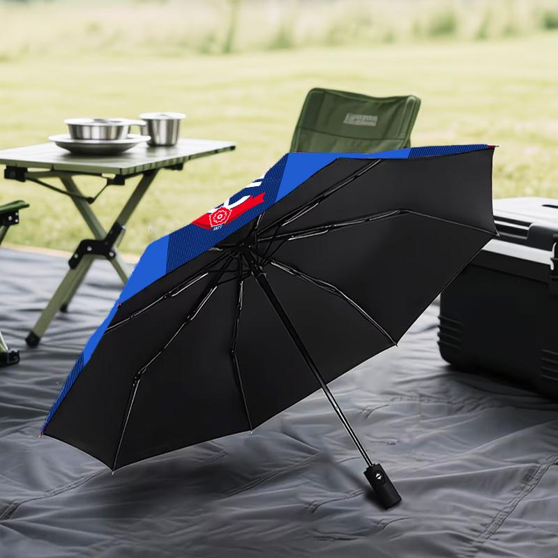 Bolton Wanderers Crest Design Automatic Folding Umbrella - 8-Rib Travel Umbrella with Auto Open/Close & Portable Gifts for Holidays or Birthdays