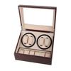 Watch Winder for 4 Automatic Watches 6 Grids Watch Storage Case Quiet Motor