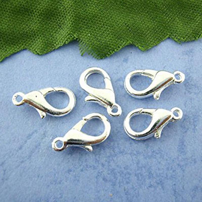 100pcs Parrot Lobster Clasp Fastening Clip Finding Jewellery Necklace